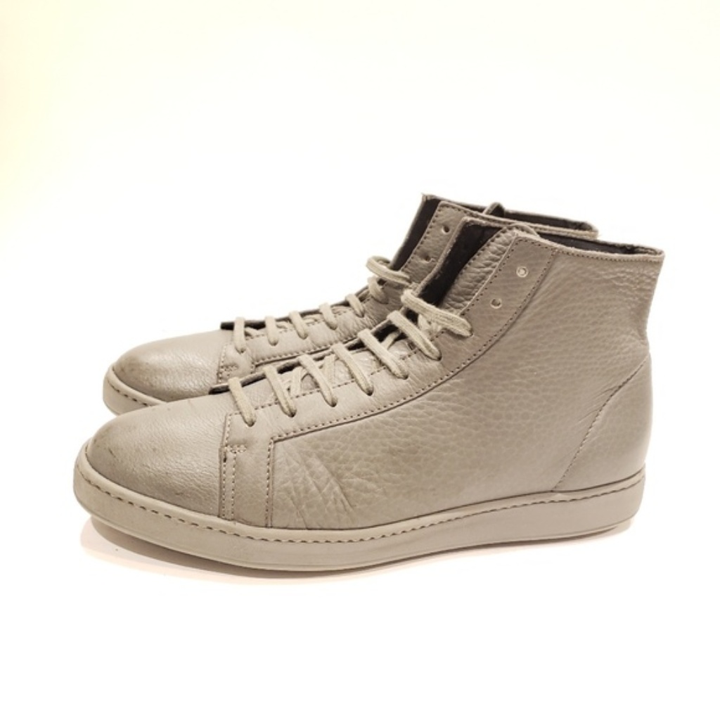 Santoni Mens Icon Sneaker In Grey High Top Sneakers Size 10.5 Dress Shoe Sneaker